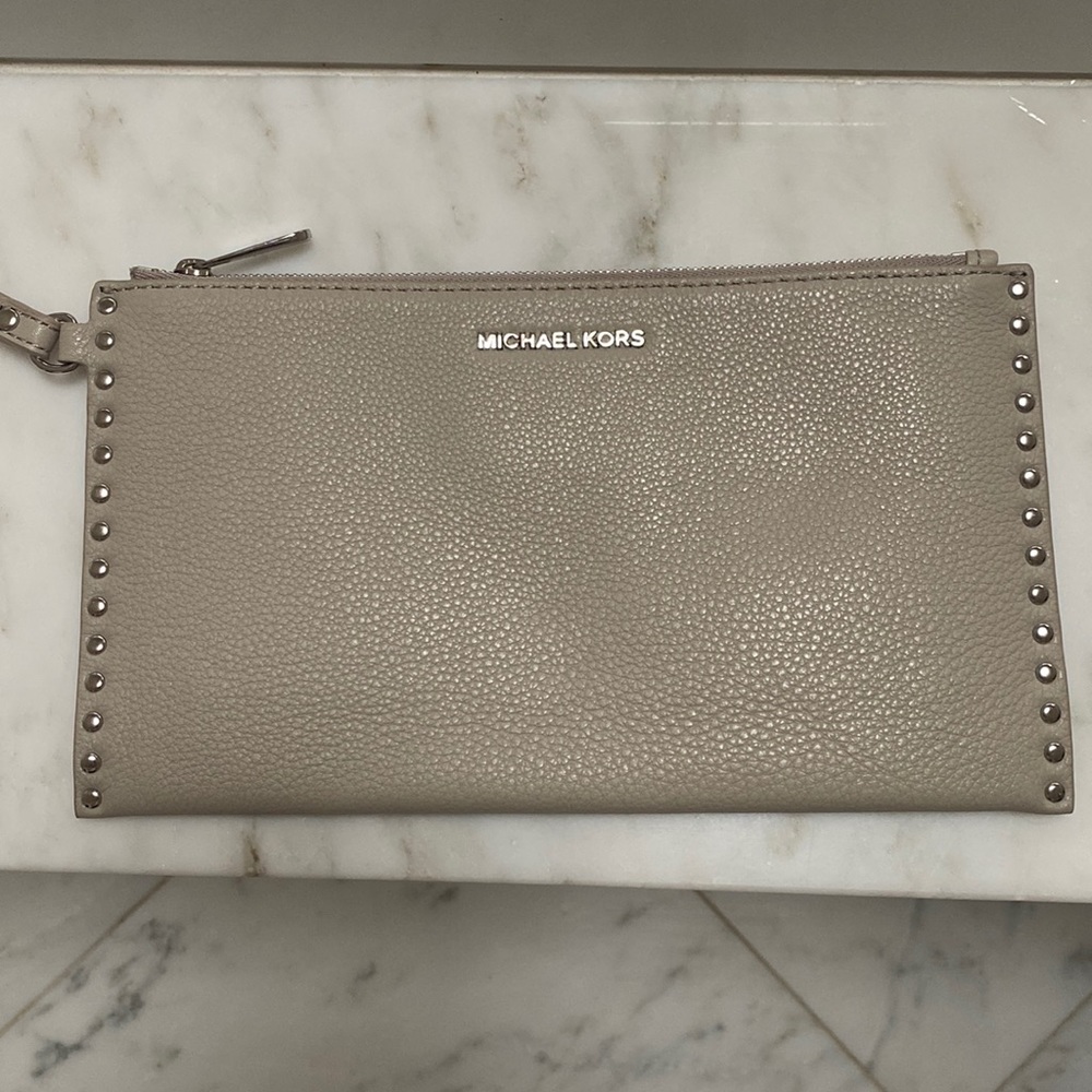 Michael Kors large zipper wristlet/ clutch.